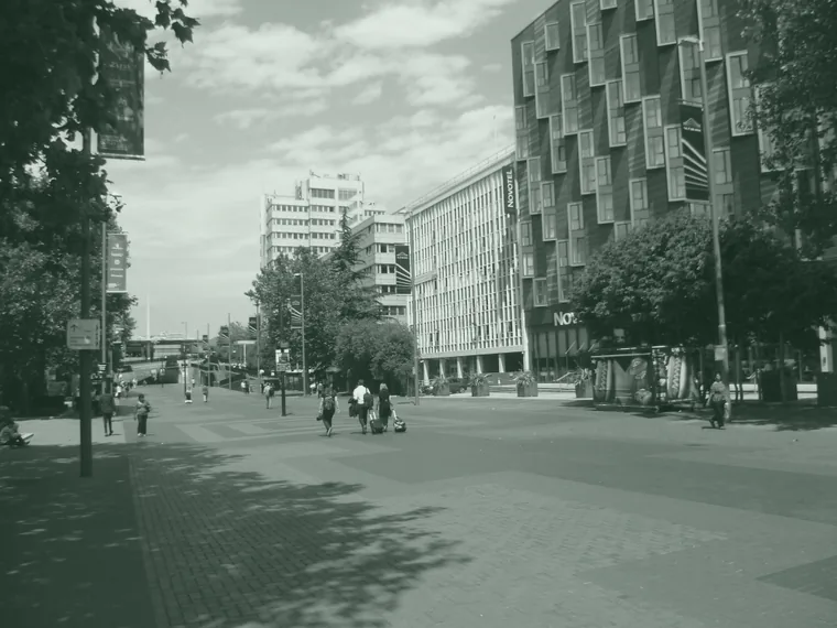 Olympic Way, the pedestrian route from Wembley Park station to Wembley Stadium